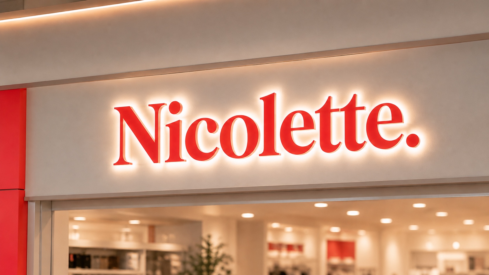 The Nicolette storefront sign